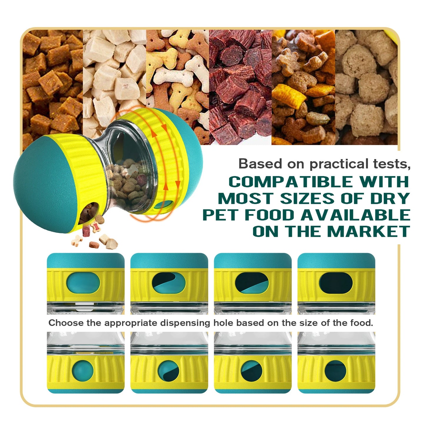 Interactive Food Dispensing Ball for Dogs - IQ-Enhancing Toy for Small, Medium, and Large Breeds, Promotes Healthy Eating and Stomach Protection