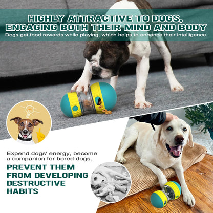 Interactive Food Dispensing Ball for Dogs - IQ-Enhancing Toy for Small, Medium, and Large Breeds, Promotes Healthy Eating and Stomach Protection